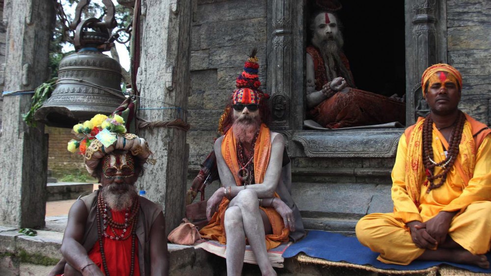 Nepal sadhu 'svatí' muží